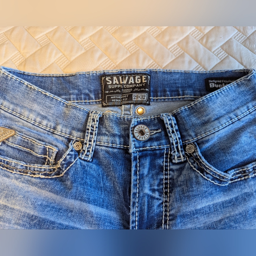 Salvage Supply Buckle Mayhem Boot Regular Fit Stretch Jean Sz. 29x32 - Picture 6 of 16